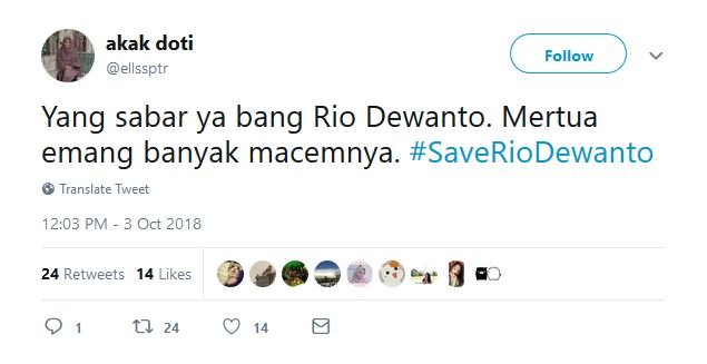 Bukan Bahas Ratna Sarumpaet, Warganet Malah Khawatir sama Menantunya. #SaveRioDewanto Jadi Viral