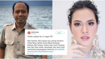 Lawan Kanker Paru dan Masih Menjalankan Tugasnya, Warganet Ingin Pertemukan Sutopo dengan Raisa