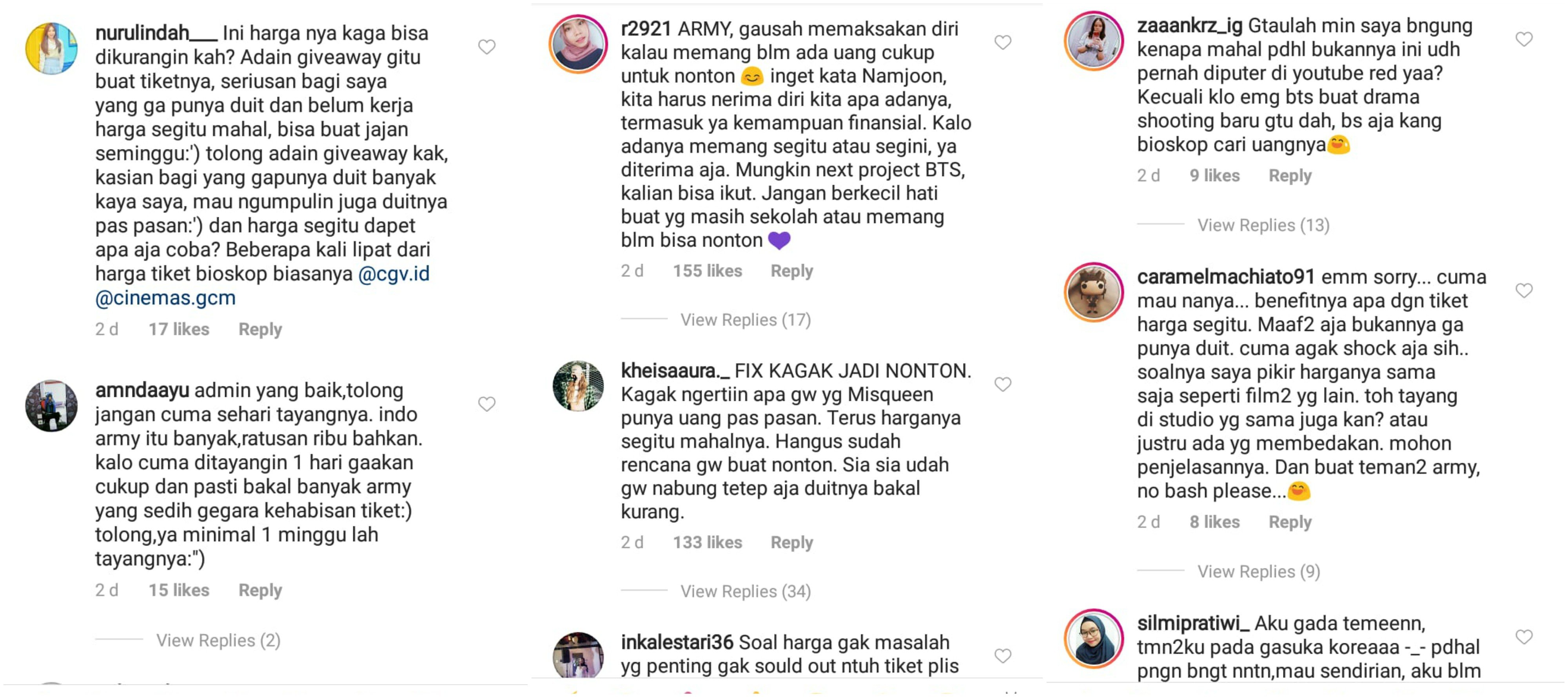 Tiket Burn The Stage: The Movie Diprotes Kemahalan, Beberapa Army Sarankan Nabung Sebelum Nonton 10 Tiket Burn The Stage: The Movie Diprotes Kemahalan, Beberapa Army Sarankan Nabung Sebelum Nonton