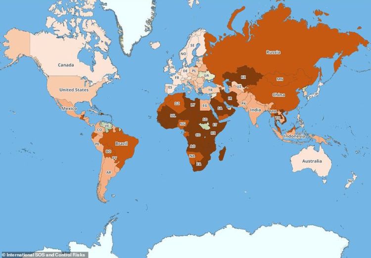 Travel Risk Map 2019, Peta Negara Paling Aman Hingga Paling Bahaya Dikunjungi di Dunia pada Tahun Depan!