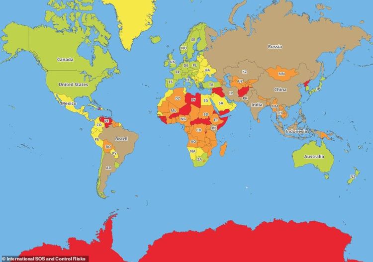 Travel Risk Map 2019, Peta Negara Paling Aman Hingga Paling Bahaya Dikunjungi di Dunia pada Tahun Depan!