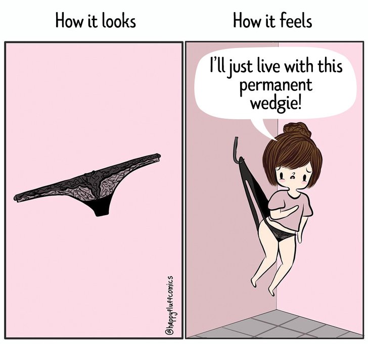 11+ Ilustrasi Kocak Ekspektasi VS Realita Perjuangan Para Cewek untuk Selalu Tampil Kece. Ngakak Bacanya