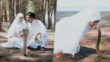 5 Ide Pre-Wedding Nekat dan Super Ekstrem. Ya, Kayak Pose Cium-cium King Kobra Contohnya