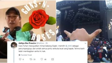 Uang Nggak Cukup buat Beli Tiket Guns N’ Roses, Abang Ojol ini Justru Dapat Gratis Berkat Penumpang!