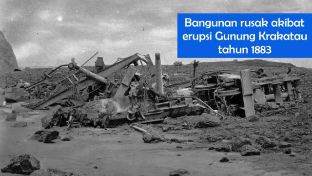 10 Potret Dahsyatnya Letusan Krakatau Tahun 1883. Sampai Timbulkan Tsunami Raksasa 40 Meter!