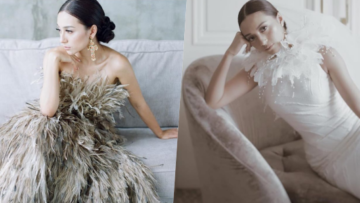 10 Inspirasi Feathered Wedding Dress, Gaun Pernikahan dengan Aksen Bulu-bulu yang Unik nan Menawan