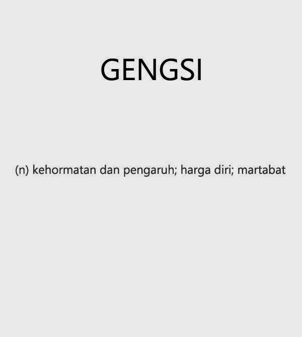 Gengsi bukan hal yang harus dipertahankan