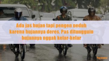 11 Hal yang Ada di Pikiran Pengendara Motor Saat Turun Hujan. Keselnya Sampe Bikin Basah Kuyup~