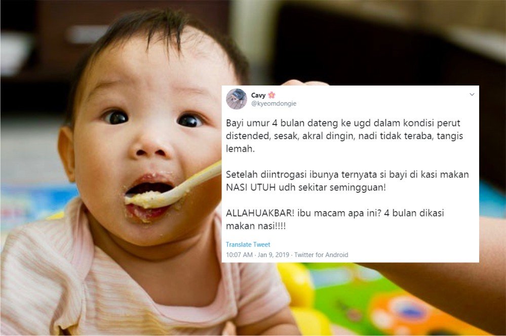 Kisah Pilu Bayi 4 Bulan yang Meninggal Akibat Diberi Makan Nasi Utuh di Saat Ususnya Belum Siap. Prihatin :(
