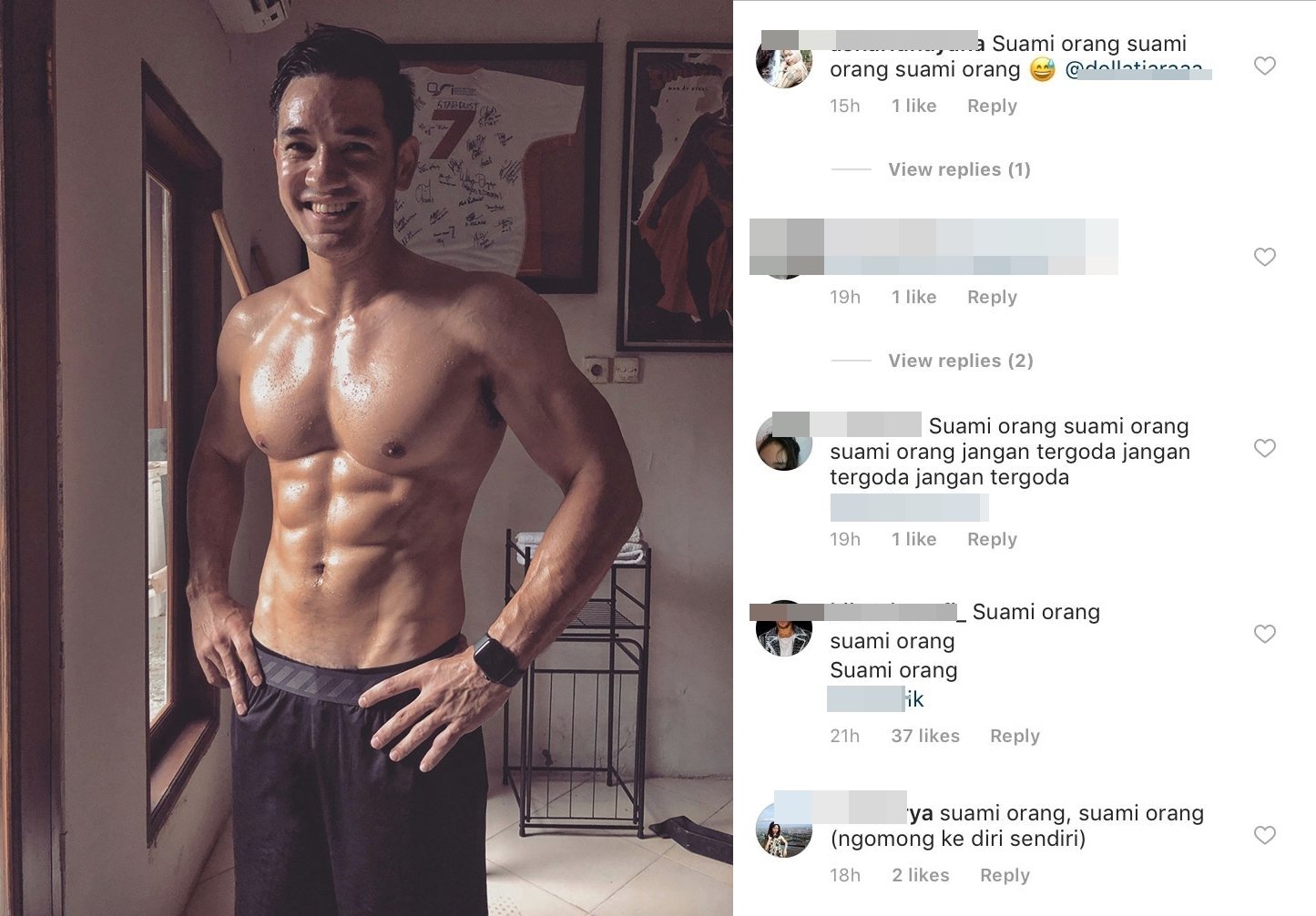 Andrew White Pamer 'Roti Sobek', Warganet Malah Saling Mengingatkan Kalau Dia Suami Orang. Kocak!