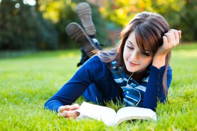 reading book