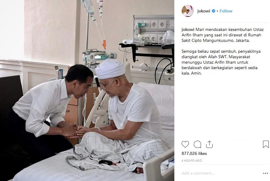 Ustad Arifin Ilham Dijenguk Jokowi, Warganet Justru Menuduh Macam-Macam. Gini Katanya... 5 Ustad Arifin Ilham Dijenguk Jokowi, Warganet Justru Menuduh Macam-Macam. Gini Katanya...