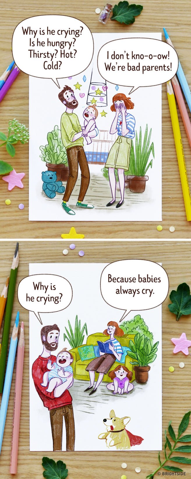10 Ilustrasi Jujur nan Kocak Bedanya Anak Pertama dan Kedua. Sama-sama Bahagia, yang Beda Level Lebaynya