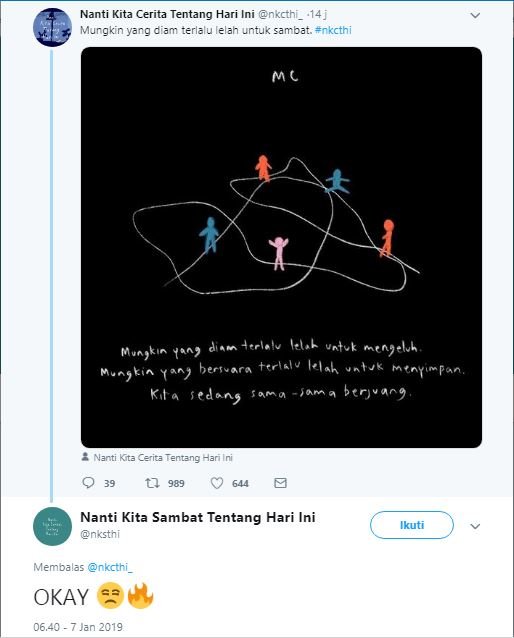 Balasan Akun @NKSTHI pada @NKCTHI Ini Ibarat Cewek yang Punya Cowok Cuek. Duh Gemesh Liatnya~ 19 Balasan Akun @NKSTHI pada @NKCTHI Ini Ibarat Cewek yang Punya Cowok Cuek. Duh Gemesh Liatnya~