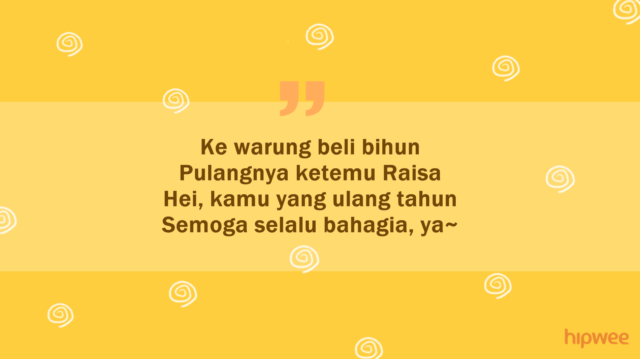 pantun selamat ulang tahun