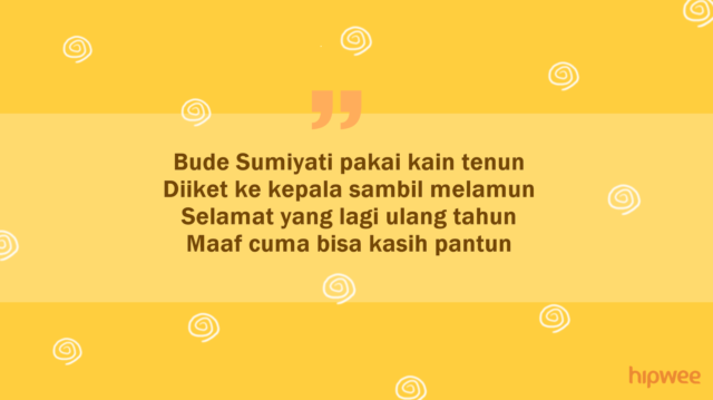 pantun ucapan ulang tahun