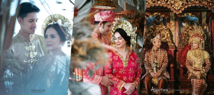 10 Foto Artis Prewedding dengan Riasan Adat Sumatera. Nggak Kalah dari Ammar Zoni dan Irish Bella!