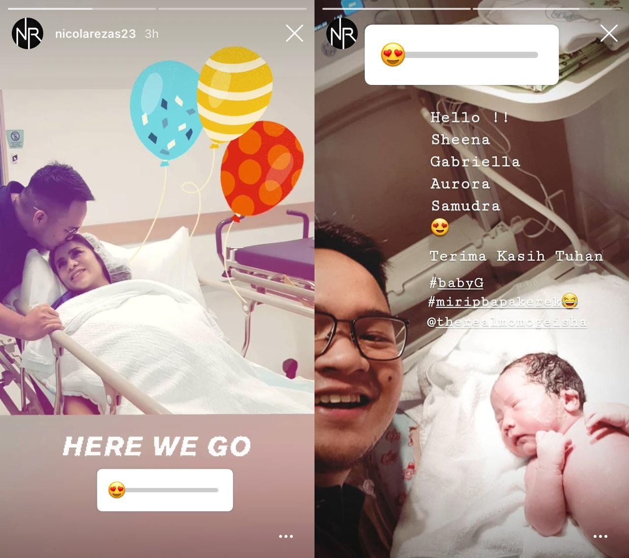Selamat! Momo 'Geisha' Melahirkan Bayi Perempuan nan Cantik. Ini Ekspresi Bahagia sang Suami