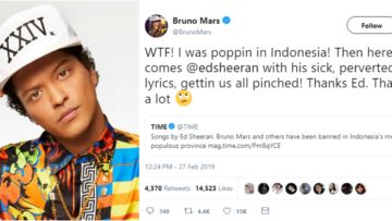 3 Sambatan Sarkas Bruno Mars di Twitter yang Sindir Indonesia Karena Lagunya Dilarang. Ciut nih :(