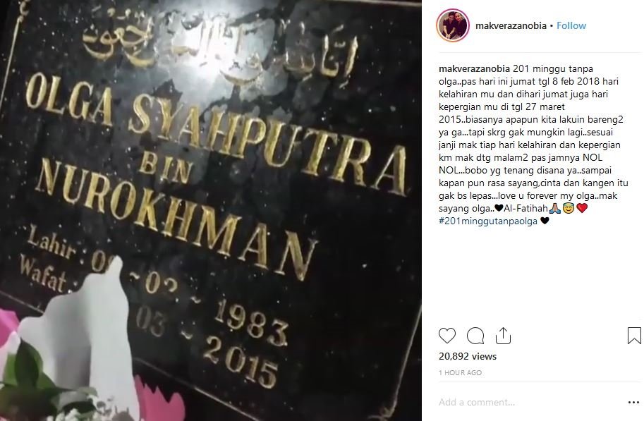 Ulang Tahun ke-36, Para Sahabat Kenang dan Datangi Makam Olga Syahputra. Kita Semua Rindu!