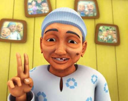 10+ Ekspresi Tak Terduga Opah Upin & Ipin yang Bikin Kejang. Kreativitas Warganet Tanpa Batas