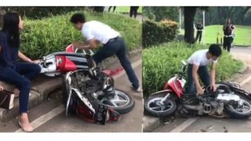 Menerka Sarapan Abang yang Marah-Marah Saat Ditilang. Kekuatannya Merobek Motor Mantap Betul!