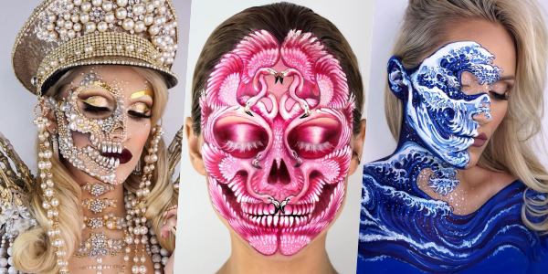 Menjuluki Diri ‘The Skulltress’, Cewek Ini Viral karena 11+ Potret Kreasi Face Painting Tengkoraknya yang Fantastis