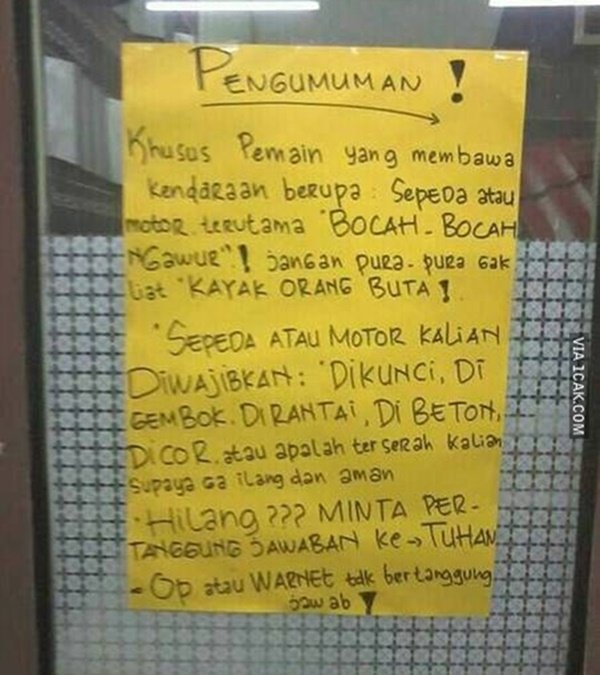13 Peringatan Kocak yang Cuma Ada di Warnet. Dulu Sering Bikin Risih, Sekarang Malah Bikin Kangen