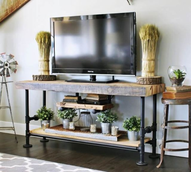 9 DIY Rak TV dari Kayu yang Desainnya Kece dan Bisa Dibikin Sendiri. Seminggu Jadi!