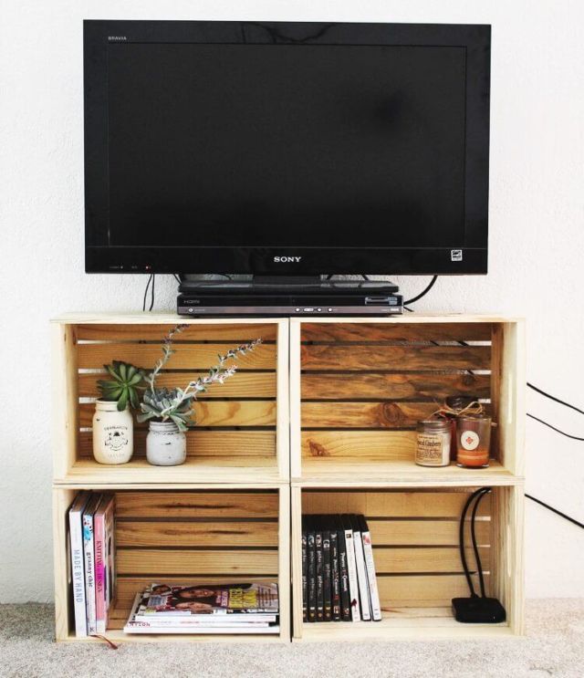 9 DIY Rak TV dari Kayu yang Desainnya Kece dan Bisa Dibikin Sendiri. Seminggu Jadi!