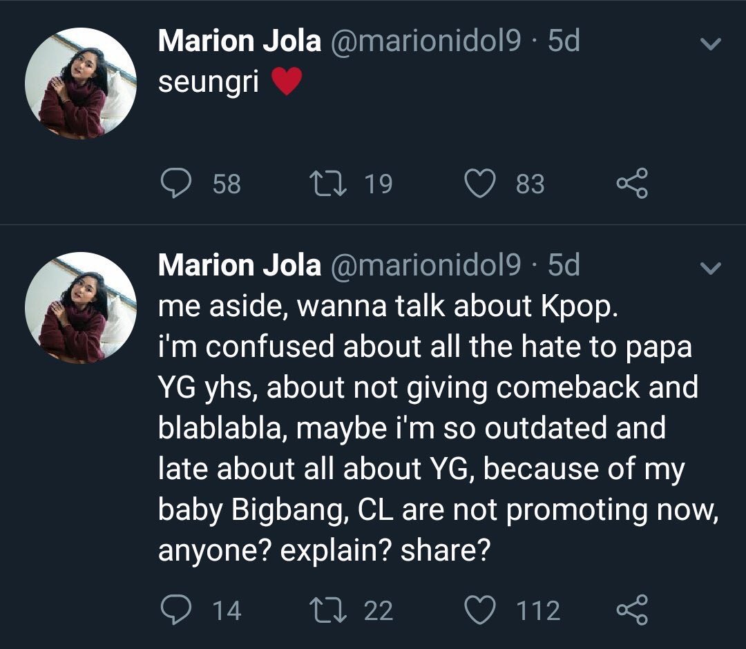 Sempat Dukung Seungri 'Bing Bang', Marion Jola Justru Dicerca Warganet Soal Video Masa Lalunya 7 Sempat Dukung Seungri 'Bing Bang', Marion Jola Justru Dicerca Warganet Soal Video Masa Lalunya