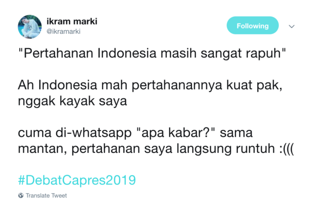Menyimak Debat Capres a la Warganet yang Kocak Abis. Malah Lebih Seru Ketimbang di TV!