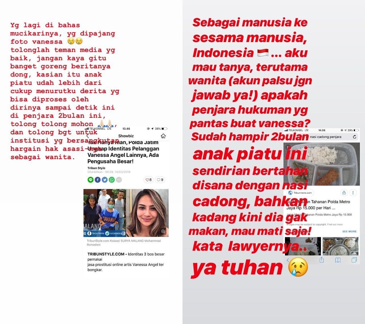 Lama Tak Terdengar, Vanessa Angel Dikabarkan 'Tersiksa' di Penjara. Gini Pembelaan Sang Pacar