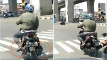 Menebak Motivasi Video Viral Pemotor yang Nggak Turun Kaki Saat Lampu Merah. Prestasi Kocak, Bosque~