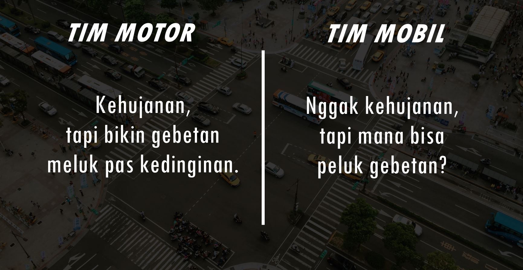 8 Perdebatan Tim Motor vs Tim Mobil yang Nggak Ada Habisnya. Apa pun Kendaraannya, Bersyukur Aja!