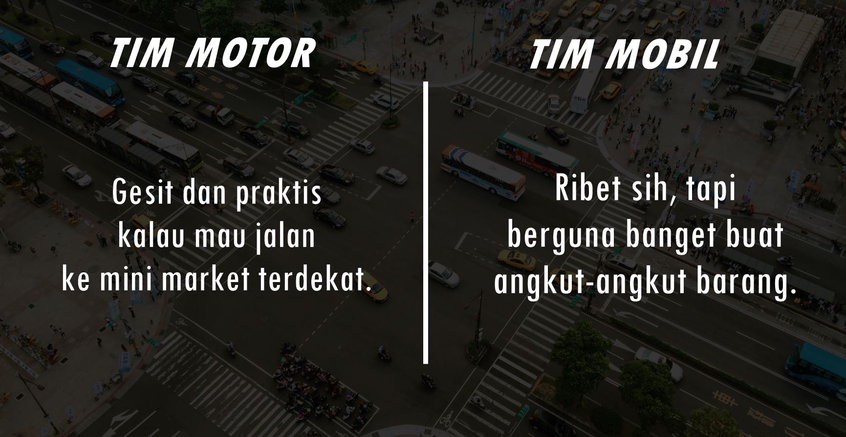 8 Perdebatan Tim Motor vs Tim Mobil yang Nggak Ada Habisnya. Apa pun Kendaraannya, Bersyukur Aja!