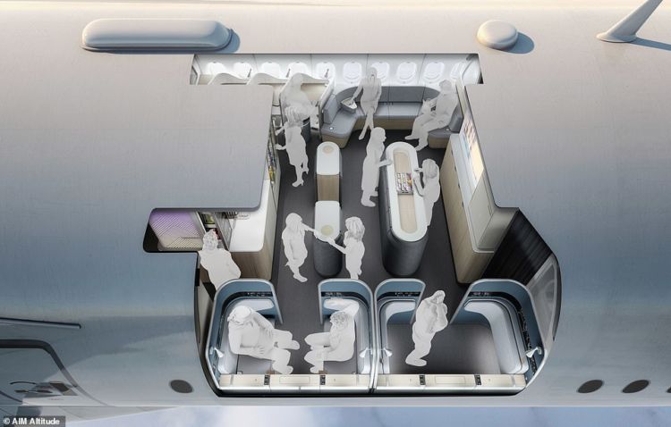 Begini Imajinasi Desain Interior Kabin Pesawat di Masa Depan. Fasilitas dan Tampilannya Keren Banget Sih!