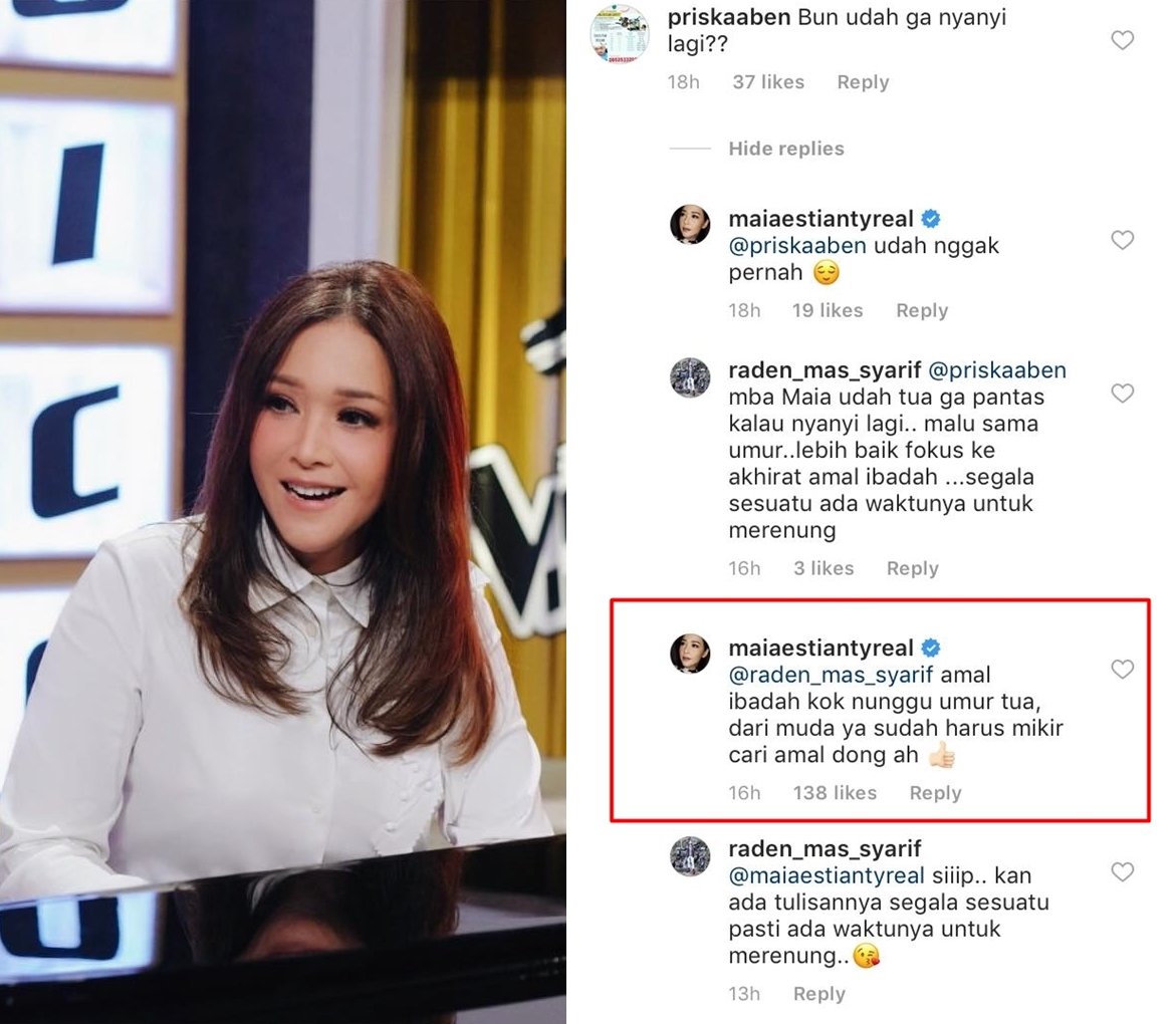 Maia Estianty Dibilang Udah Tua dan Nggak Pantas Nyanyi, Ini Jawaban Menohoknya!