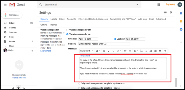Tutorial Membuat Balasan Otomatis di Gmail Saat Lagi Cuti Kerja. Biar Total Liburannya~
