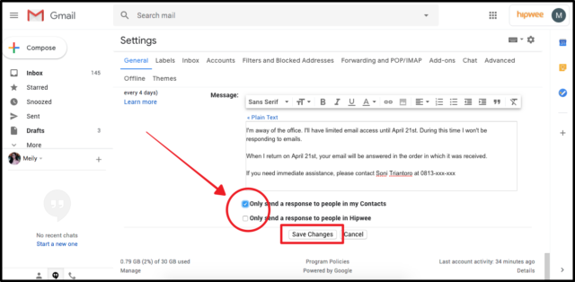Tutorial Membuat Balasan Otomatis di Gmail Saat Lagi Cuti Kerja. Biar Total Liburannya~