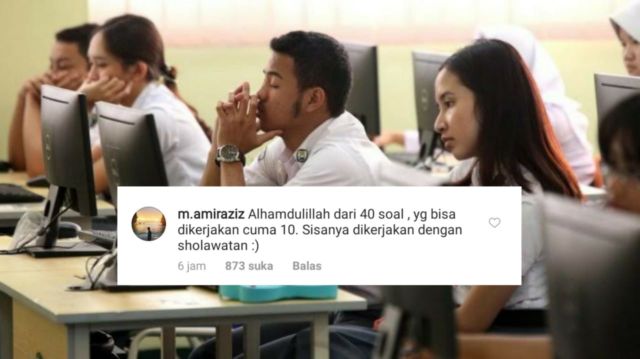14 Luapan Hati Kocak Dedek-dedek Habis UNBK Matematika. Akun Kemendikbud jadi Sasaran