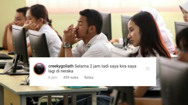 14 Luapan Hati Kocak Dedek-dedek Habis UNBK Matematika. Akun Kemendikbud jadi Sasaran