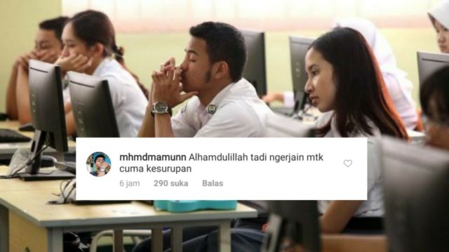 14 Luapan Hati Kocak Dedek-dedek Habis UNBK Matematika. Akun Kemendikbud jadi Sasaran