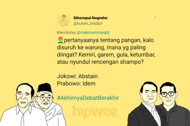 13 Cuitan Warganet Ini Jadi Hiburan Tersendiri dari Debat Semalam. Yay, #AkhirnyaDebatBerakhir Juga~ 29 13 Cuitan Warganet Ini Jadi Hiburan Tersendiri dari Debat Semalam. Yay, #AkhirnyaDebatBerakhir Juga~
