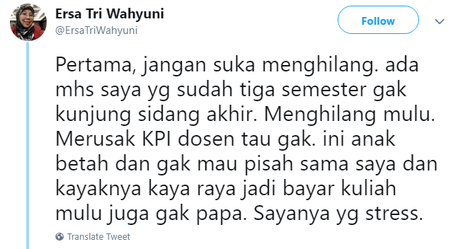 Jerit Hati Seorang Dosen Soal Mahasiswa Bimbingannya. Banyak Pesan Menohok yang Perlu Diresapi!
