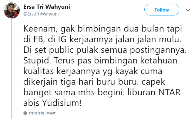 Jerit Hati Seorang Dosen Soal Mahasiswa Bimbingannya. Banyak Pesan Menohok yang Perlu Diresapi!