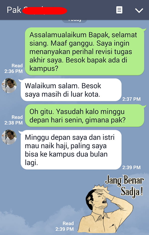 12 Balasan Chat dari Dospem ini Bukti Bahwa Skripsi Macet Kadang Bukan Karena Kita. Serba Salah, Ya~