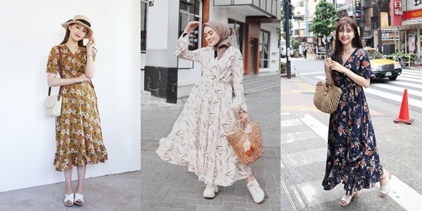 dress floral korea