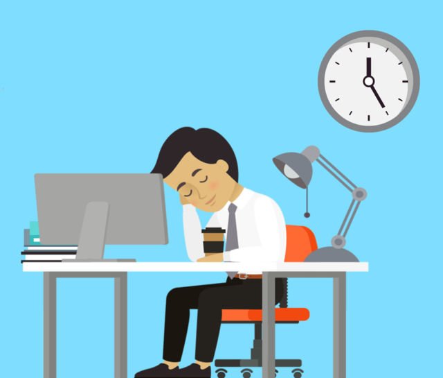 Sleeping in the office