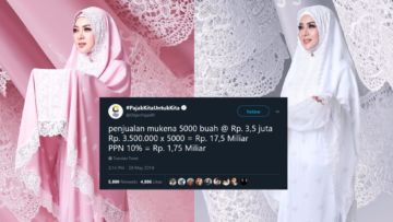 Mukena Laris Manis, Syahrini Diingatkan Akun @DitjenPajakRI untuk Bayar Pajak 1,75 Miliar Rupiah. Mantap!